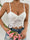 Women's White Sexy Elegant Lace Embroidered Bra
