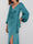 A-Line/Princess Floor Length Long Sleeve V Neck Wedding Guest Dresses Tie Charmeuse with Ruched