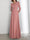 A-Line/Princess Floor Length 3/4 Length Sleeve V Neck  Wedding Guest Dresses with Criss Cross Ruched