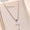 KC Gold Thin Spiral Chain Cross Pendant Minimalist Necklace