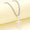 KC Gold Thin Spiral Chain Cross Pendant Minimalist Necklace