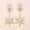 Fashion Hexagram Gold Rhinestone High End Elegant Earrings