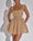 A Line Glitter Party Dress Square Neck Tulle Mini Prom Cocktail Gowns with Bow Ruffles