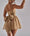 A Line Glitter Party Dress Square Neck Tulle Mini Prom Cocktail Gowns with Bow Ruffles