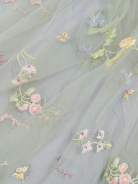 A-Line/Princess Floral Cocktail Dresses Short Sleeves V Neck Tea Length Dresses
