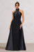 A-Line/Princess Stretch Crepe & Satin Criss Cross  Sleeveless Floor-Length Evening & Wedding Guest Dresses