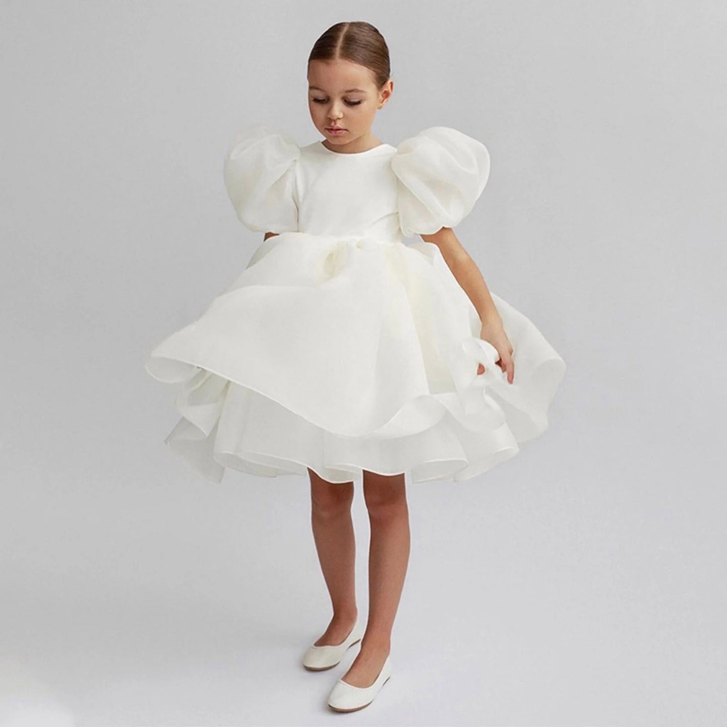 A-Line/Princess Scoop Flower Girl Dresses With Bowknot