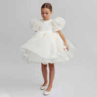 A-Line/Princess Scoop Flower Girl Dresses With Bowknot