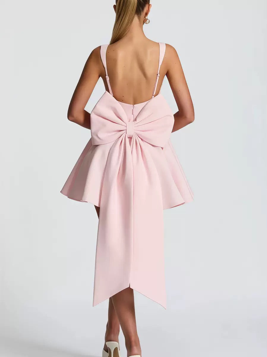 Nafori White A Line/Princess Christmas Party Dresses Cocktail Short/Mini Spaghetti Straps Sleeveless with Detachable Bow Homecoming 2026
