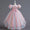 A-Line/Princess Asymmetrical High Low Flower Girl Dresses Scoop Neck Short Sleeves Girl Prom Garden Flower Girl Dress with Sequins