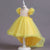 A-Line/Princess Asymmetrical High Low Flower Girl Dresses Scoop Neck Short Sleeves Girl Prom Garden Flower Girl Dress with Sequins