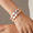 Stylish Sweet Double Rows Colorful Art Petal Stretch Bracelet
