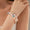 Stylish Sweet Double Rows Colorful Art Petal Stretch Bracelet