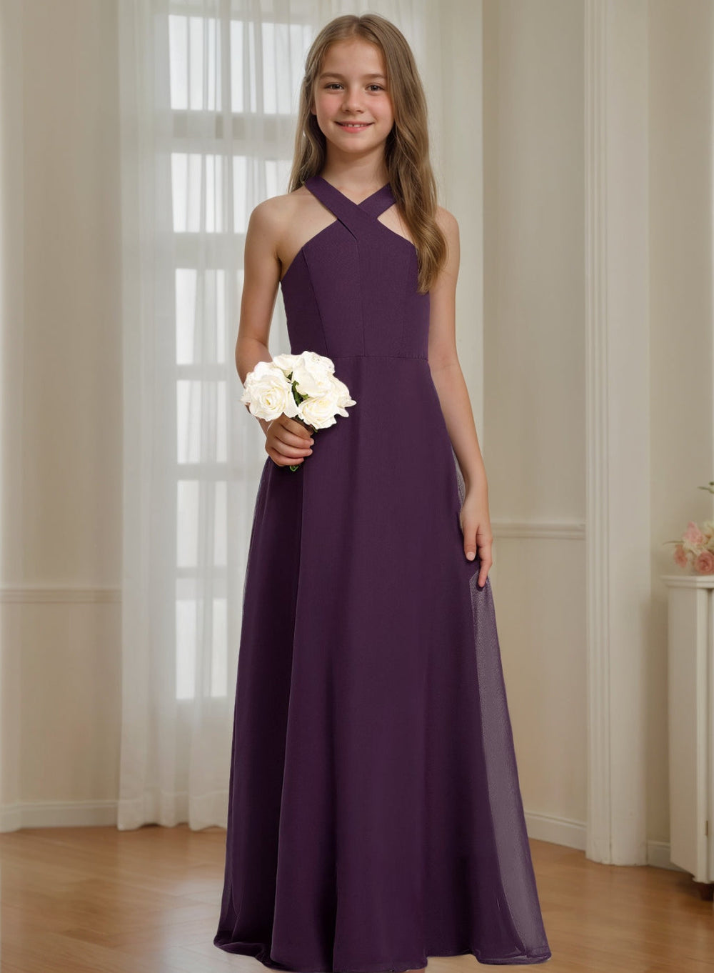 dresses brown Chic A-line Straps Ankle-length Unique Brown Prom Dresses Evening Dres SELINADRESS