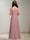A字/公主式V领短袖荷叶边小伴娘礼服
