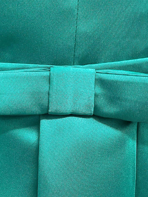 鞘形/直筒V领七分袖及膝新娘母亲礼服带腰带