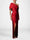 Sheath/Column Evening Dress One-Shoulder Half Sleeves Floor-Length Formal With Ruffles