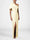Sheath/Column Evening Dress One-Shoulder Half Sleeves Floor-Length Formal With Ruffles