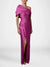 Sheath/Column Evening Dress One-Shoulder Half Sleeves Floor-Length Formal With Ruffles