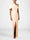 Sheath/Column Evening Dress One-Shoulder Half Sleeves Floor-Length Formal With Ruffles