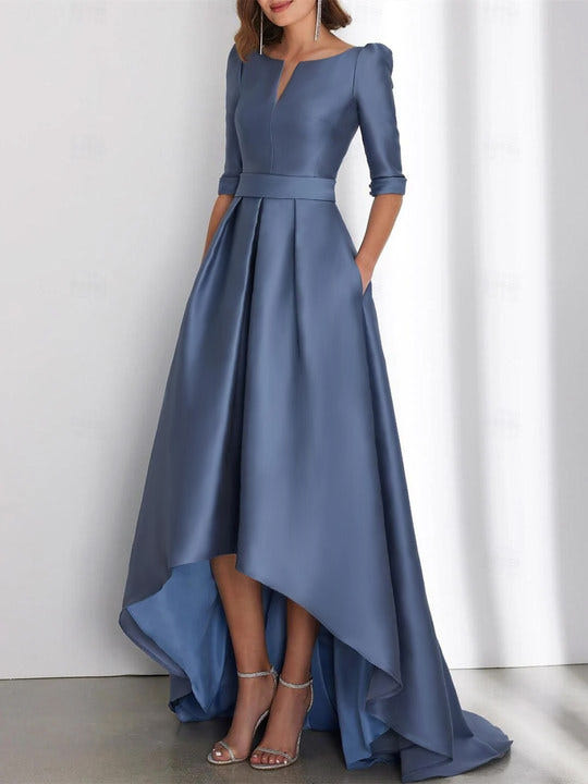 asymmetrical mother of the bride dresses A-Line/Princess Half Sleeves Asymmetrical Mother Of The Bride Dresses