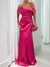 Mermaid/Trumpet Evening Dresss Sweetheart Off The Shoulder Floor-Length Formal Satin Dress Ruched