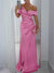 Mermaid/Trumpet Evening Dresss Sweetheart Off The Shoulder Floor-Length Formal Satin Dress Ruched