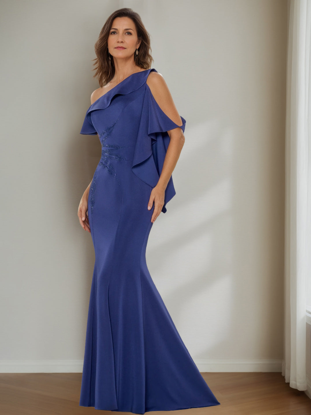 Trumpet/Mermaid Asymmetric Floor-Length Mother of the Bride Dresses
