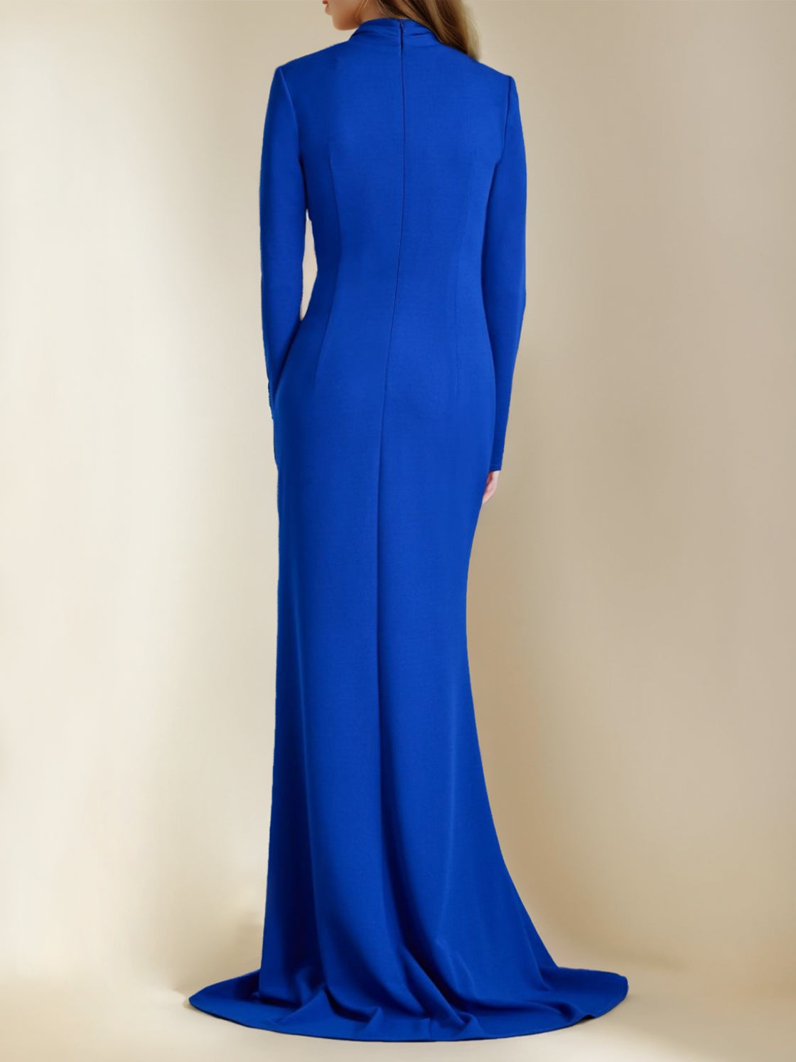 Mermaid/Trumpet V-Neck Long Sleeves Sweep Train Mother of the Bride Dresses with Split Side