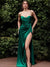 Sheath/Column Long Corset Prom Dresses Spaghetti Straps Satin Gown Floor-length With High Split Ruched 2026