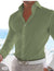Men's Casual Cotton Linen Long Sleeves Solid Color Shirt