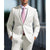 Men's Tailored Fit Single Breasted Two-buttons 2 Pieces White Pink Wedding Suits