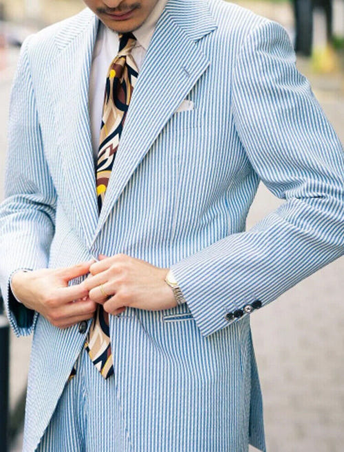 男士修身单排两扣两件套春夏沙滩婚礼西服