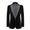 Men's Tailored Fit Single Breasted Jacket Pure Color Velvet Sequin Blazer Wedding Suits