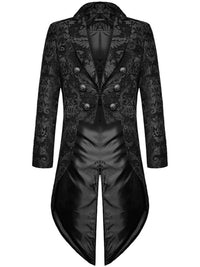 Men's Retro Exquisite Floral Single Breasted Tailcoat Jacket Suit