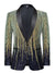 Men's Fashional Gradient Sequins Sparkling Single Button Wedding Party Suit