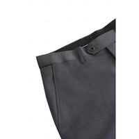 深灰色男士修身单排扣一粒扣两件套舞会婚礼西服套装
