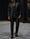 Dark Gray Men's Tailored Fit Single Breasted One-button 2 Pieces Prom Wedding Suits