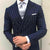 Men's Prom Pinstripe Peak Lapel Business Formal Striped Double Breasted Six-buttons Wedding Suits