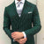 Men's Prom Pinstripe Peak Lapel Business Formal Striped Double Breasted Six-buttons Wedding Suits