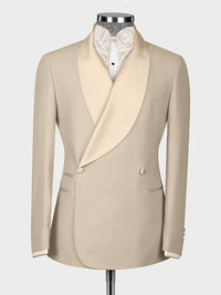 Men's Wedding Prom Solid Colored Daily Lightweight Casual Tailored Fit Double Breasted Two-buttons 2 Piece Suits