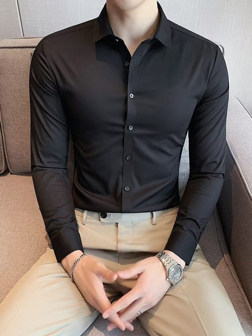 男士标准款长袖经典衬衫