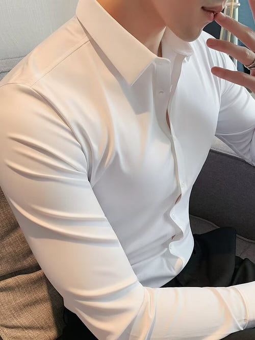 男士标准款长袖经典衬衫