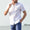 Men's Casual Short Sleeves Solid Color Cotton Shirt