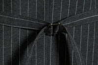 Black Men's Formal Striped Single Breasted Buttons Retro Vest