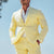 Daffodil Men's Single Breasted One-Button Standard Fit Beach Wedding Party Business Suits