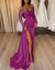 Sheath/Column Evening  Gowns Off-the-Shoulder Floor-length Long Prom Dresses With Split Side & Sequins