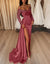 Sheath/Column Evening  Gowns Off-the-Shoulder Floor-length Long Prom Dresses With Split Side & Sequins
