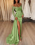 Sheath/Column Evening  Gowns Off-the-Shoulder Floor-length Long Prom Dresses With Split Side & Sequins