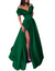 A-Line/Princess Off-the-Shoulder Long Evening Dresses With Split Side